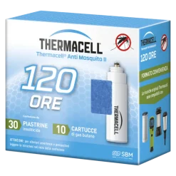 Thermacell Dispositivi Antizanzara Thermacell*Ricarica 120 ore - 10 Cartucce di Gas Butano + 30 Piastrine