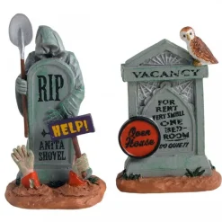 Lemax Accessori|Accessori*Tombstone Duo Set Of 2 Cod. 14831