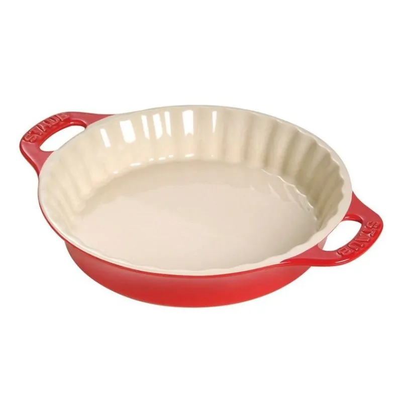 Staub Tortiere*Tortiera Tonda 30 cm Rossa in Ceramica