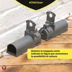 SBM Esche E Trappole Per Roditori|Prodotti Per La Cura Del Giardino*Trappola per Topi Kill & Clean