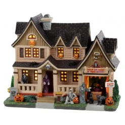 Lemax Edifici Illuminati|Edifici Illuminati*Trick Or Treat, If You Dare con Alimentatore Cod. 35007