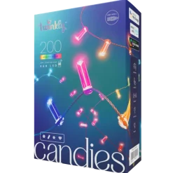 Twinkly Twinkly Home|Twinkly Strings*CANDIES a Candela Luci di Natale Smart 200 Led RGB II Generazione Cavo Verde