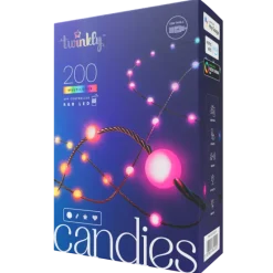 Twinkly Twinkly Home|Twinkly Strings*CANDIES a Sfera Luci di Natale Smart 200 Led RGB II Generazione Cavo Verde