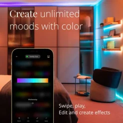 Twinkly Twinkly Home|Luci Di Natale*DOTS Striscia 20 m 400 Led RGB BT + WiFi Cavo Nero