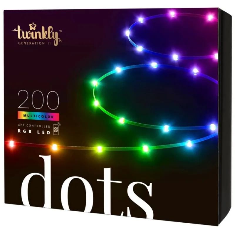 Twinkly Twinkly Home|Luci Di Natale*DOTS Striscia 10 m 200 Led RGB BT + WiFi Cavo Trasparente