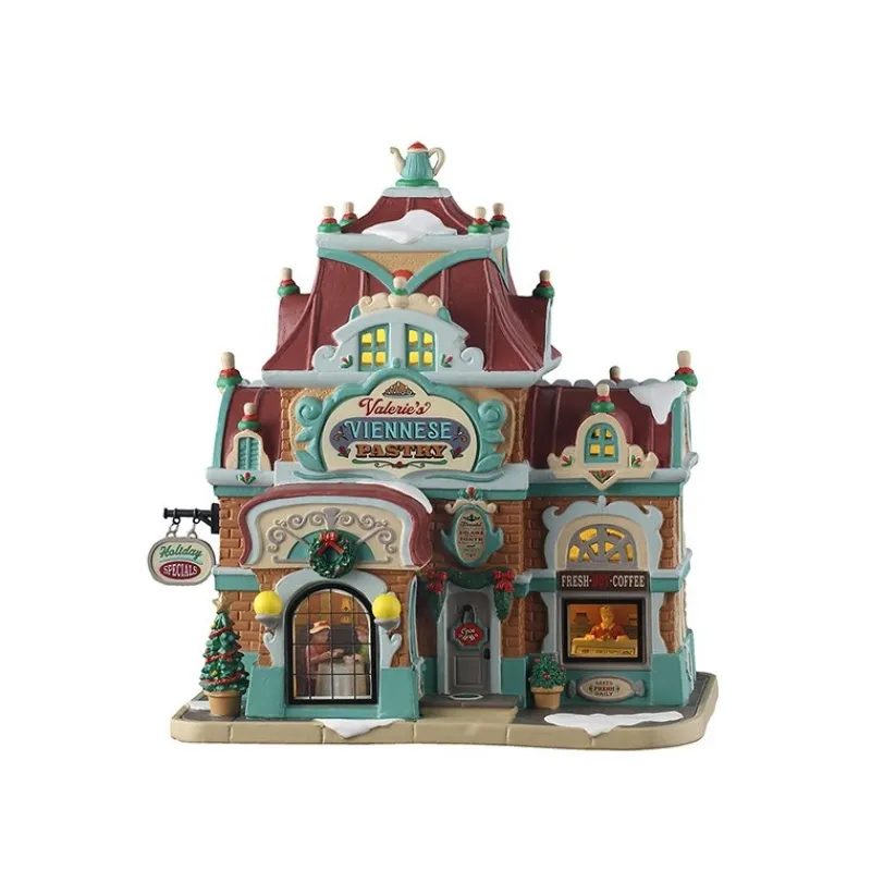 Lemax Edifici Illuminati|Novità Lemax Natale 2025*Valerie‘S Viennese Pastry con Alimentatore 4.5V Cod. 55345