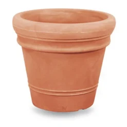 Veca Vasi In Resina Cotto Toscano|Vasi Tondi In Resina*Vaso Doppio Bordo Liscio Ducale