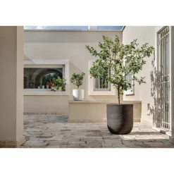 Vasar Vasi Tondi In Resina|Vasi In Resina*Vaso Shabby Rigato