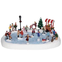 Lemax Edifici E Giostre In Movimento|Lemax Best Buy*Village Skating Pond con Alimentatore 4.5V Cod. 94048