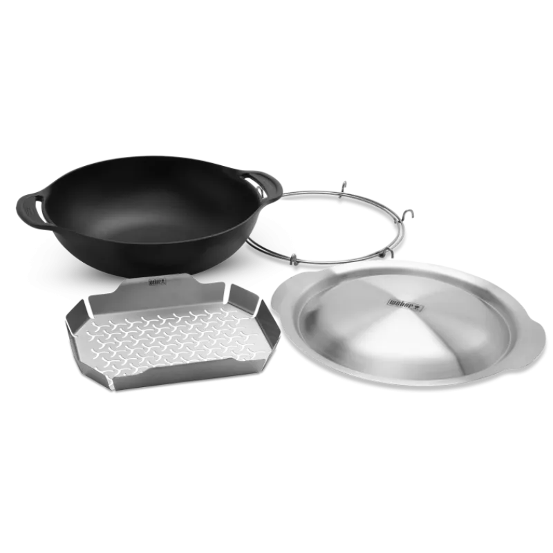 Weber Accessori Gourmet System Weber*Crafted - Wok con cestello per cottura a vapore Cod. 7607