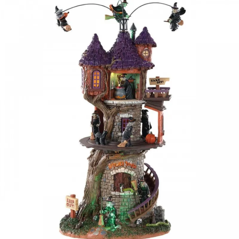 Lemax Edifici E Giostre In Movimento|Edifici E Giostre In Movimento*Witches Tower con Alimentatore 4.5V Cod. 85301